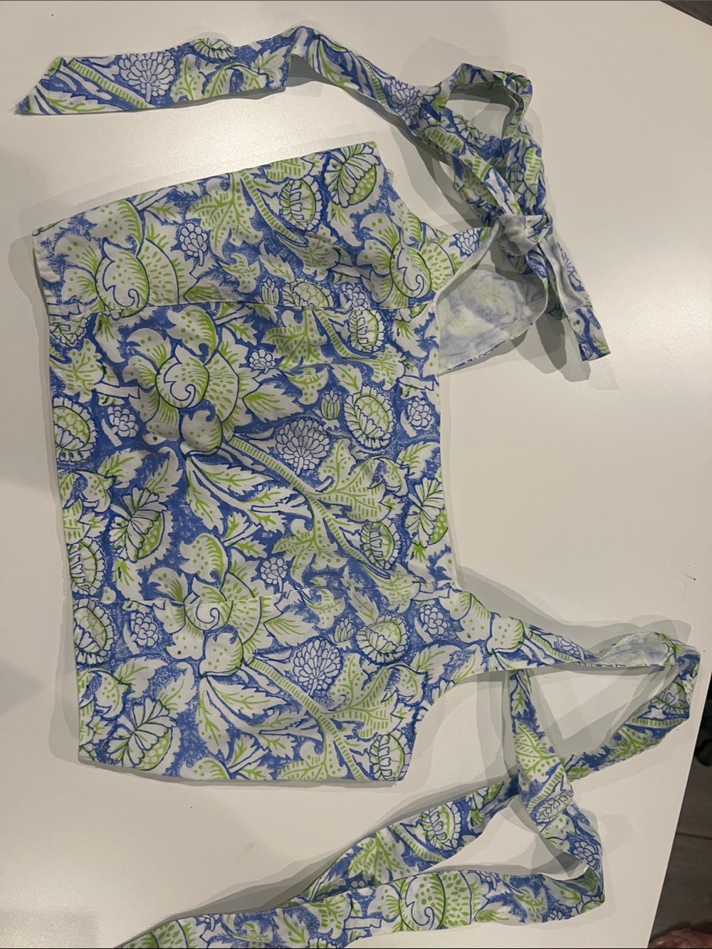Roller Rabbit blue and green floral top